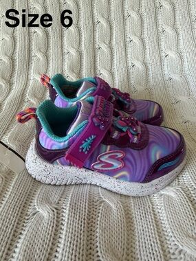 Skechers Jumpsters-Sweet Kickz Sneaker Baby Toddler 6 NEW Grape Scented Shoes